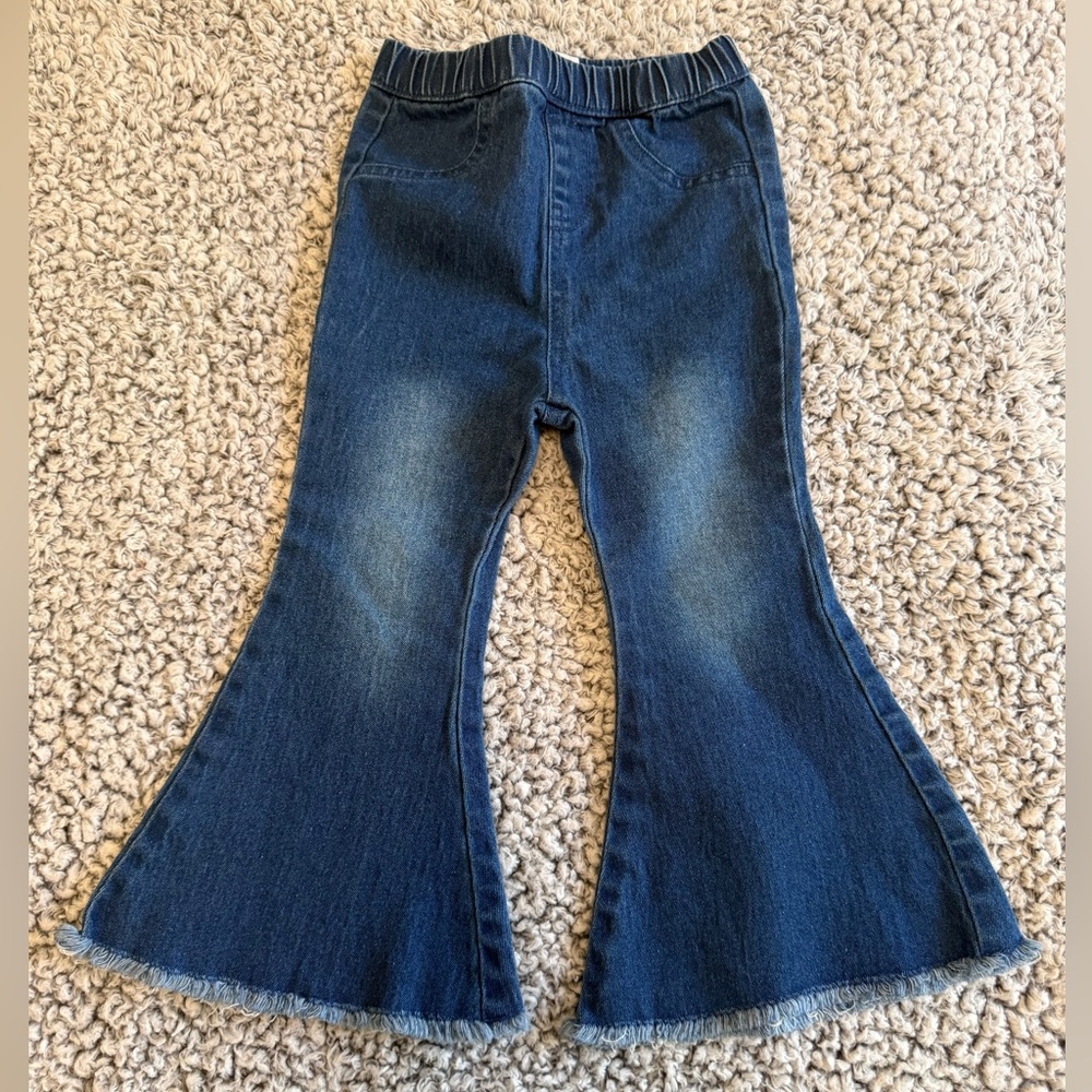 Bailey’s Blossoms Sophie Denim Bell Bottoms - dark wash 2T